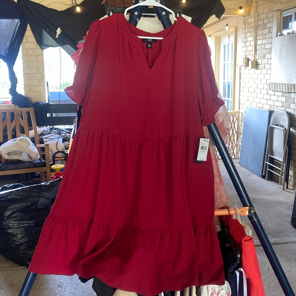 AGB wine red dress. Size XL , X-Large flowing dress